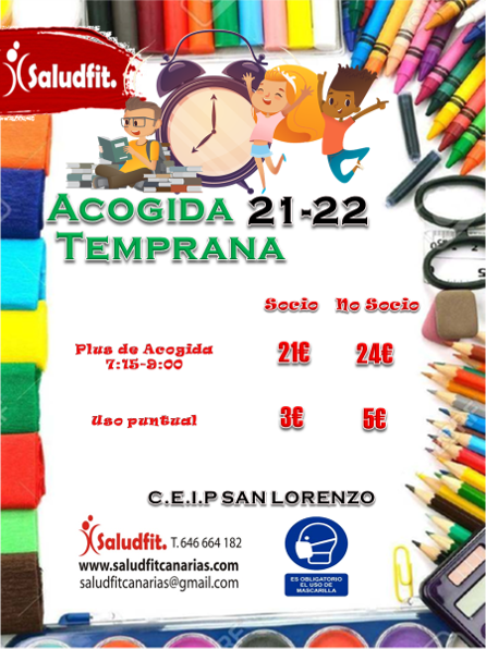 cartel acogida temprana  san lorenzo21-22